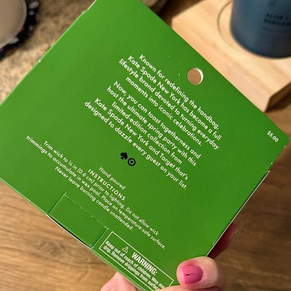 NWT Kate Spade Strawberry Celebration Candles - Red, Blue, Green